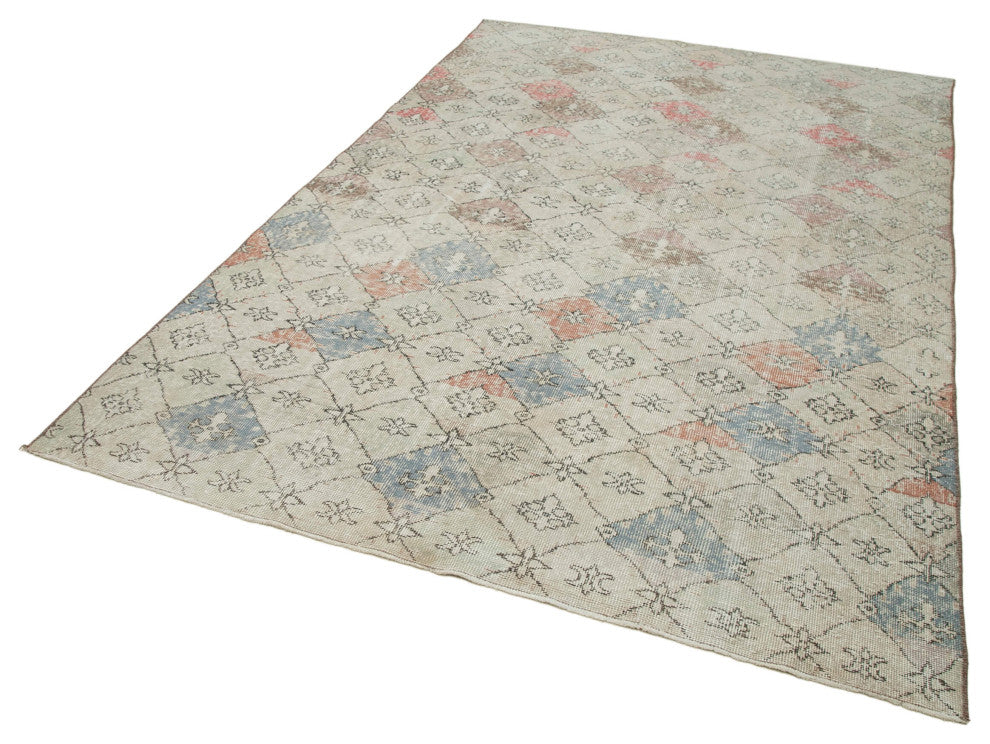 Rug N Carpet - Handmade Oriental 5' 11'' x 9' 2'' Antique Vintage Rug
