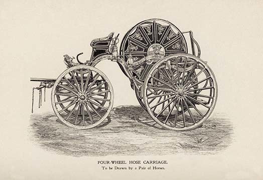 Four-Wheel Hose Carriage: to Be Drawn by a Pair of Horses - Canvas Poster
