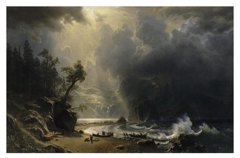 "Puget Sound of the Pacific Coast, 1870" Print by Albert Bierstadt, 32"x22"