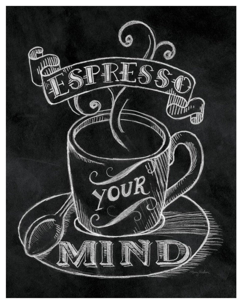 "Espresso Your Mind" Digital Paper Print by Mary Urban, 30"x37"