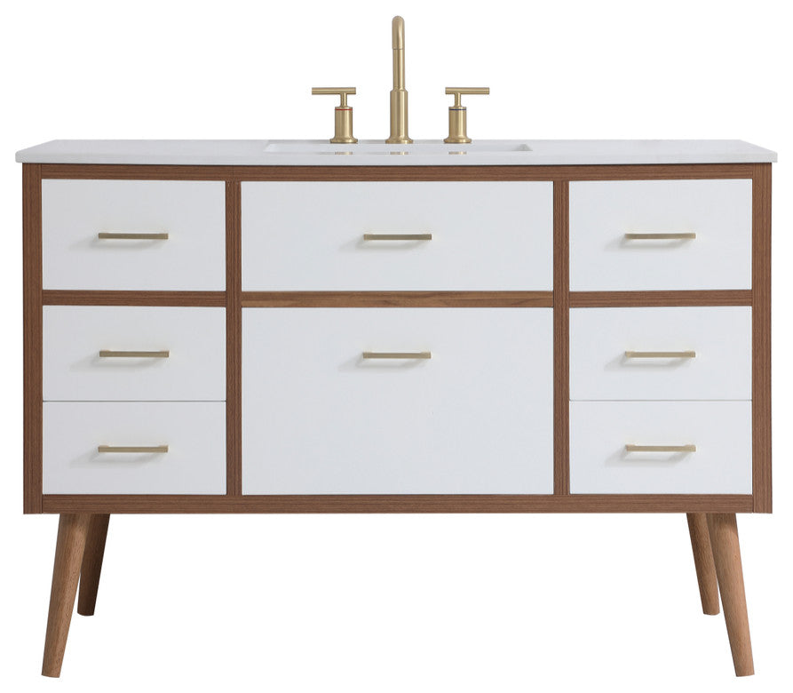 Home Living White 48" Bathroom Vanity