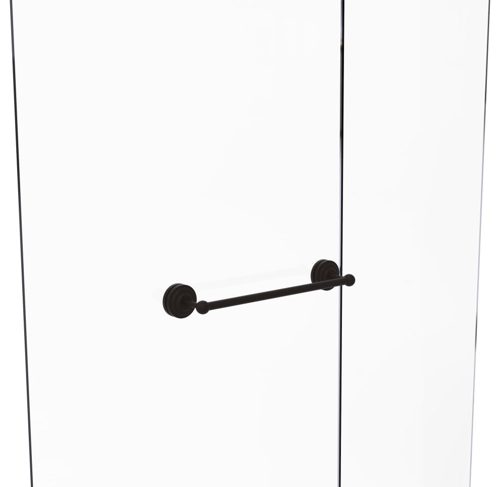 Que New 18" Shower Door Towel Bar, Oil Rubbed Bronze