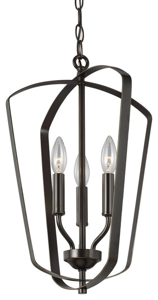 Romee Small 3-Light Hall/Foyer, Burnt Sienna