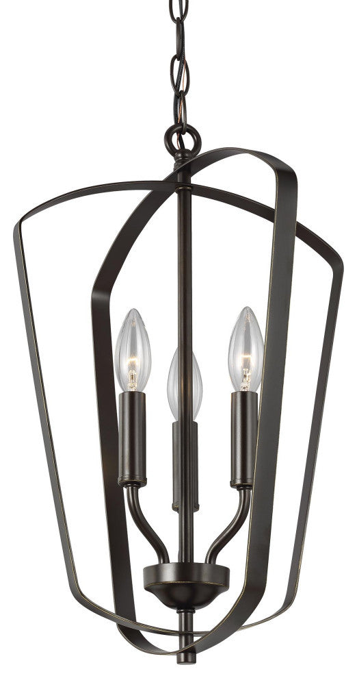 Romee Small 3-Light Hall/Foyer, Burnt Sienna