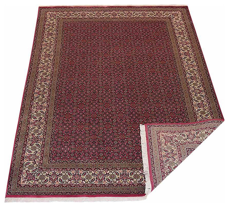 Hand Knotted Persian Wool Area Rug Oriental Red