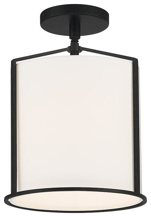 Carlyn One Light Ceiling Mount in Black