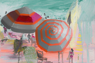 "Beach Festivities" Painting Print on Wrapped Canvas, 24"x16"