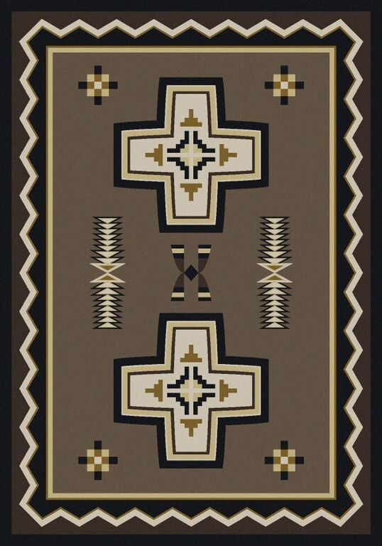 Saint Cross Rug, Brown, 5'x8', Rectangle