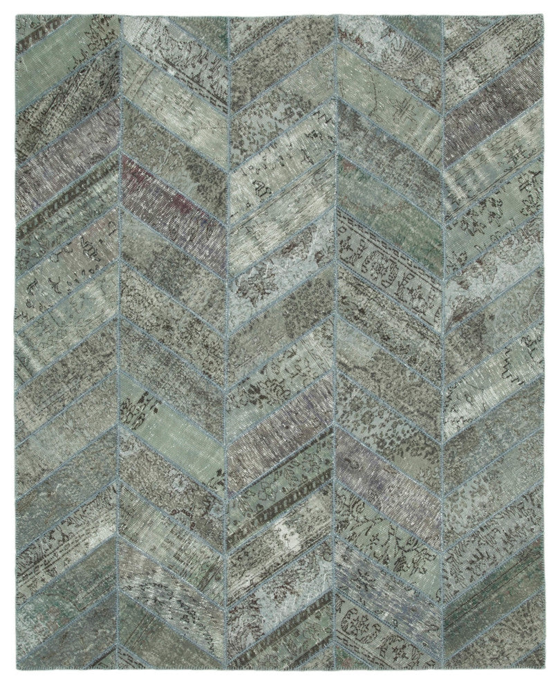 Rug N Carpet - Handmade Turkish 8' 1" x 10' 1" Colorful Patchwork Area Rug
