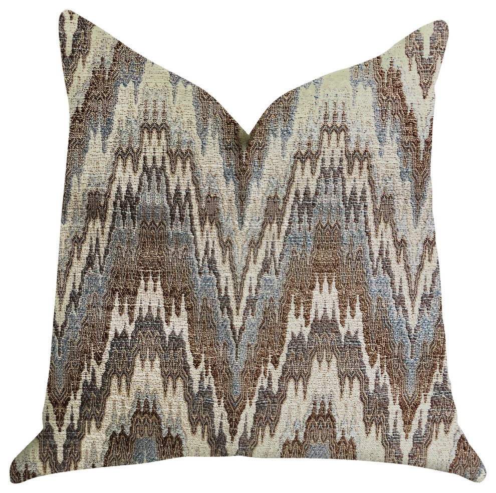Mid Night Oblique Ridge Wave Luxury Throw Pillow, 20"x36" King