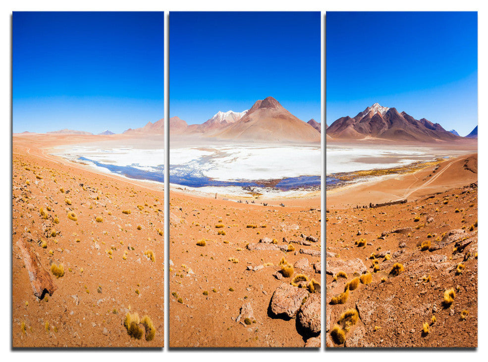 Panoramic View of Laguna Honda, Seascape Metal Wall Art, 36x28, 3 Panels