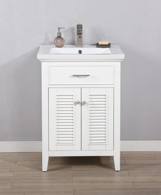 Cameron 24" Single Sink Vanity, White
