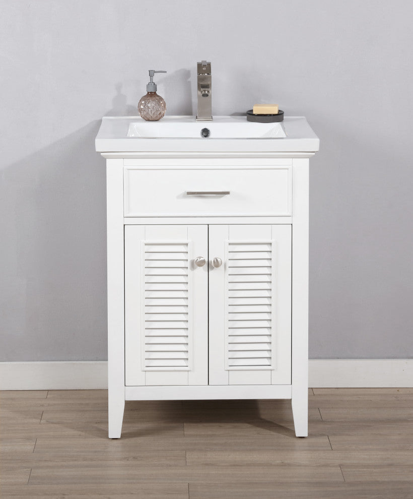 Cameron 24" Single Sink Vanity, White