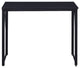 Wooden Writing Desk With Metal Frame, Black Finish