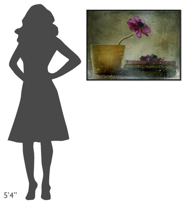 "A Day To Stay At Home" Framed Canvas Giclee by Delphine Devos, 33x25"