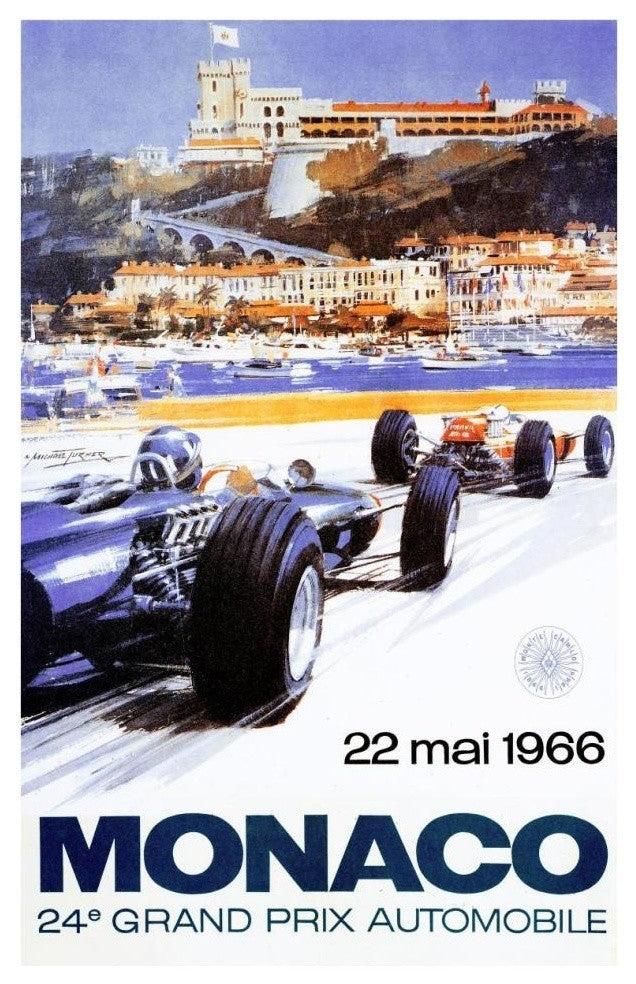"Monaco Grand Prix 1966" Digital Paper Print by Michael Turner, 25"x38"