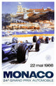 "Monaco Grand Prix 1966" Digital Paper Print by Michael Turner, 25"x38"