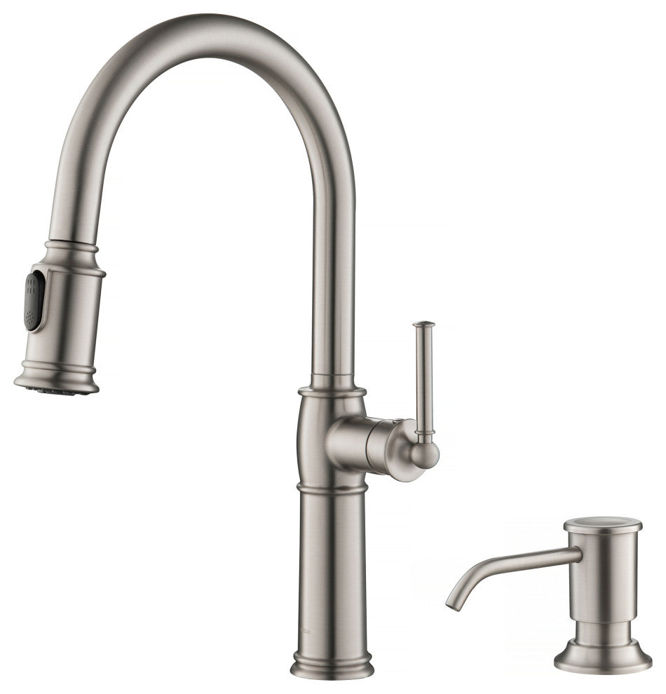 Sellette Pull-Down 1-Hole Kitchen Faucet SFS, Soap Dispenser
