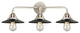 Innovations 288-3W-PN-M6-BK Railroad 3 Light Vanity Light, Polished Nickel