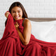 Bare Home Microplush Fleece Blanket, Red, Twin/Twin Xl