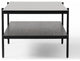 Modrest Conley Mid-Century Grey Glass, Black Ash Coffee Table