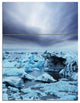Beautiful Melting Glacier in Iceland, Landscape Canvas Art, 28x36, 3 Panels