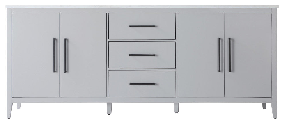 Home Living 84" Double Bathroom Vanity, Grey