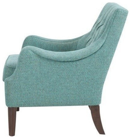 Madison Park Qwen Button Tufted Chair, Teal