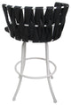 Metalona Counter 26" 30" Extra Tall 34" Metal Bar Stool, Black, 26"