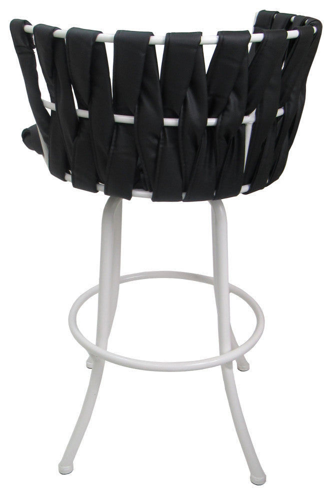 Metalona Counter 26" 30" Extra Tall 34" Metal Bar Stool, Black, 26"