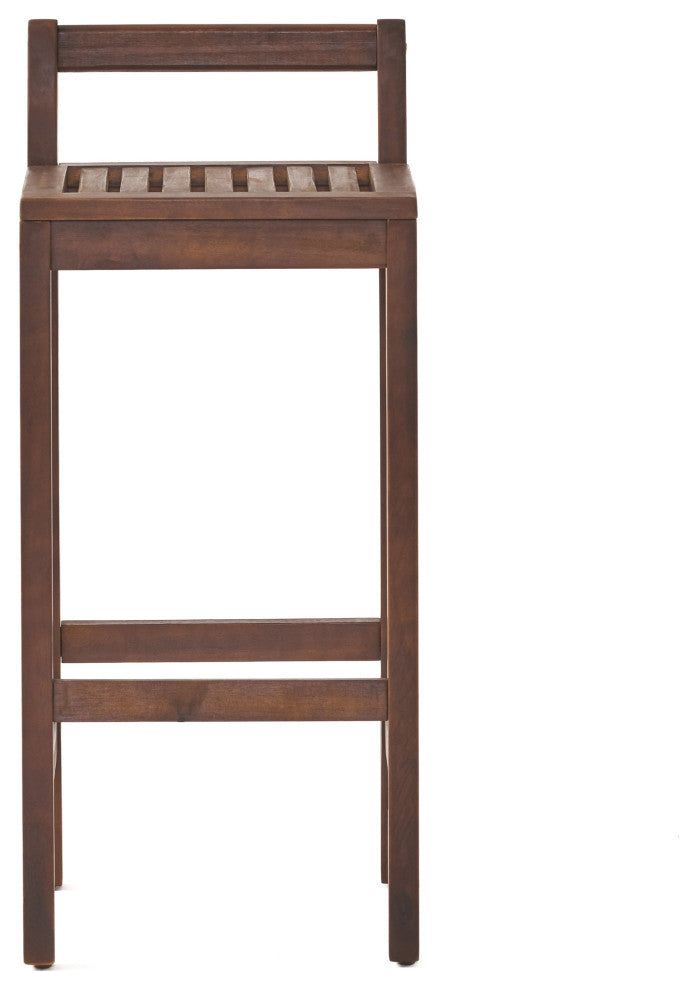 GDF Studio 3-Piece Catrina Mahogany Stained Wood Bar Stool Bar Set