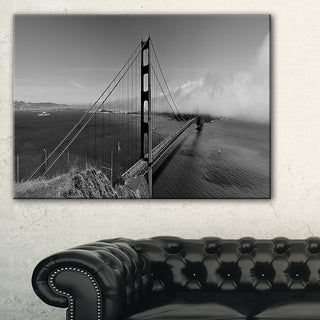 "Golden Gate Bridge in Gray" Panorama Wall Artwork, 40"x20"