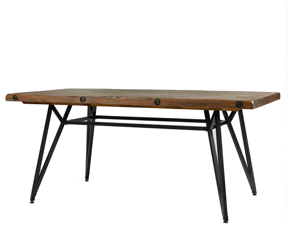 INK+IVY Trestle Modern Industrial Kitchen Counter Stool, Dining Table