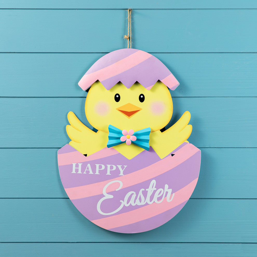 24"H Easter Metal Chick Egg Yard Stake