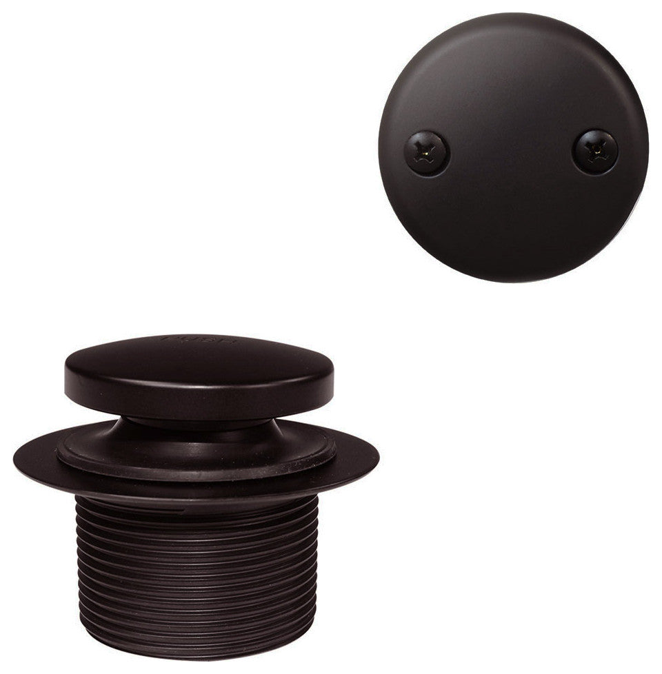 All Exposed Tip Toe Bath Waste - 14" Make-Up, 17 Ga. Tubing In Oil Rubbed Bronze, Oil Rubbed Bronze