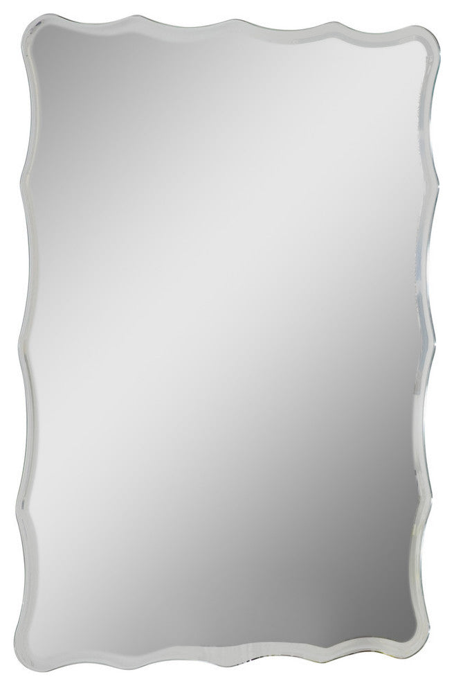 Frameless Ridge Mirror, 28" X 22"