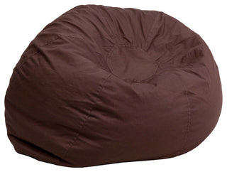 Bean Bag Chair, Brown-Oversized, Oversized, Solid