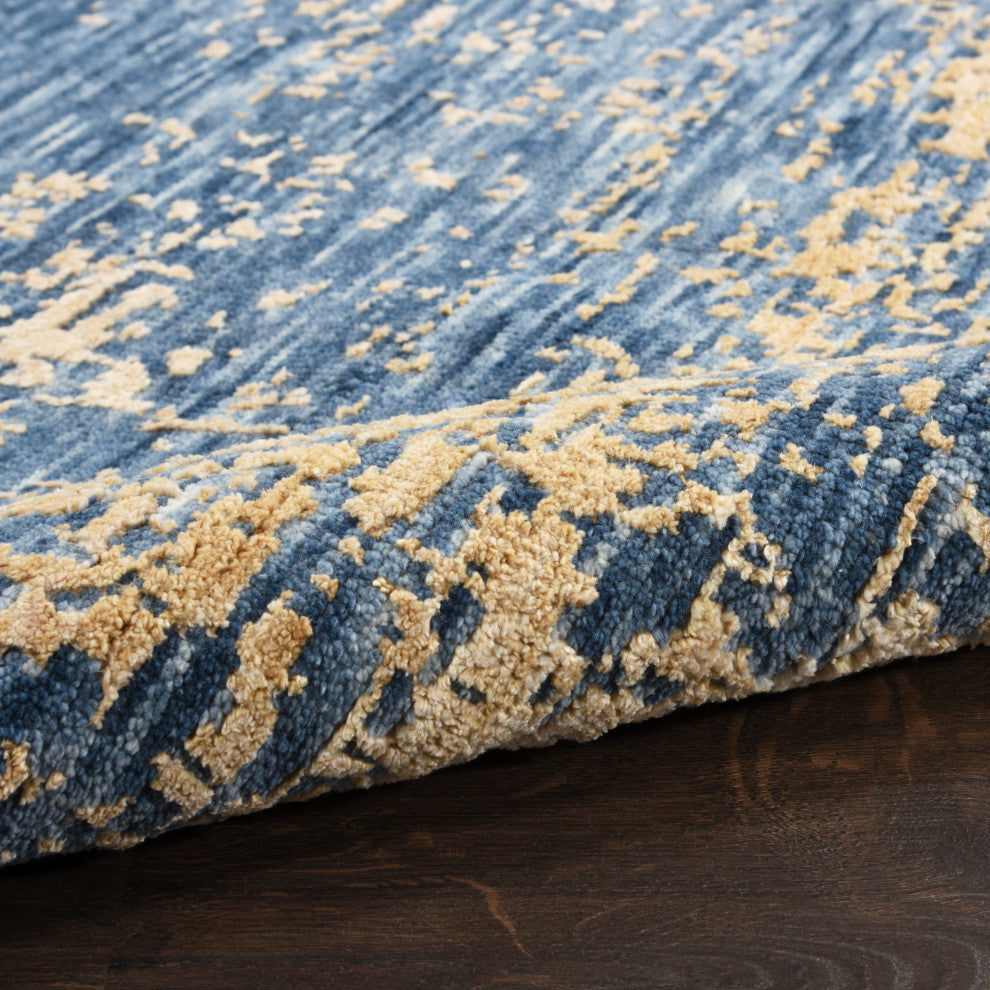 Nourison Luna 2' x 3' Dark Blue Mocha Modern Indoor Area Rug