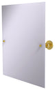 Frameless Tilt Mirror with Beveled Edge, Polished Brass