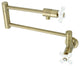 Kingston Brass KS4107PX Metropolitan Wall Mount Pot Filler, Brushed Brass