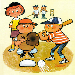 "Baseball Team" Painting Print on Canvas by Curtis