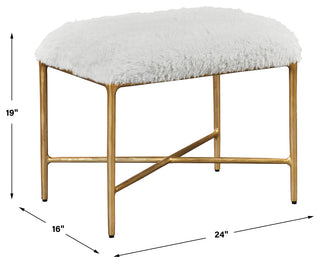Uttermost Charmed Sheepskin Small Bench
