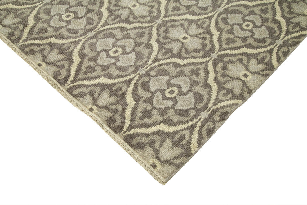 Rug N Carpet - Hand-Knotted Oriental 9' 10" x 13' 9" Unique Grey Oushak Rug