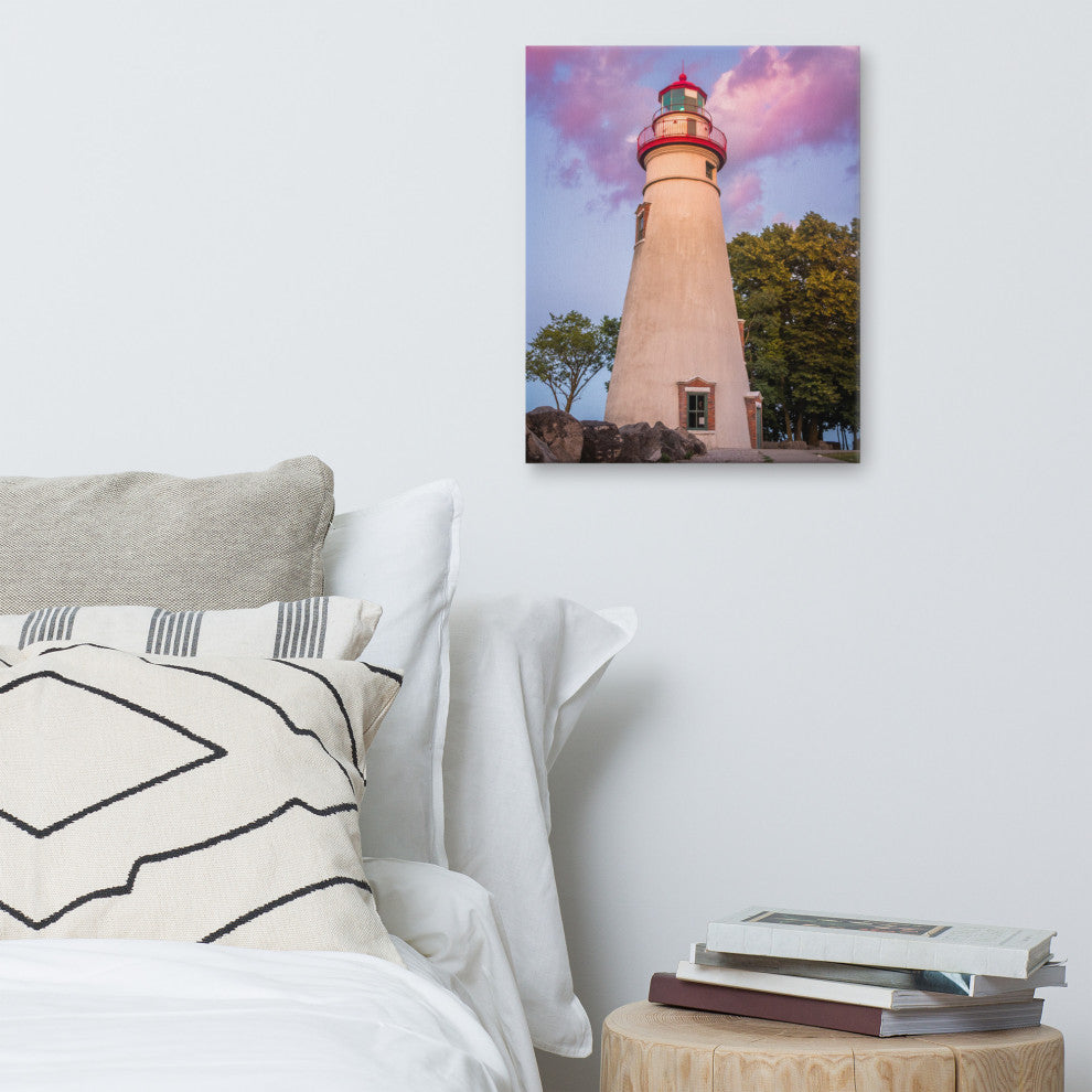 Marblehead Lighthouse at Sunset Coastal Landscape Canvas Prints, 16" X 20"