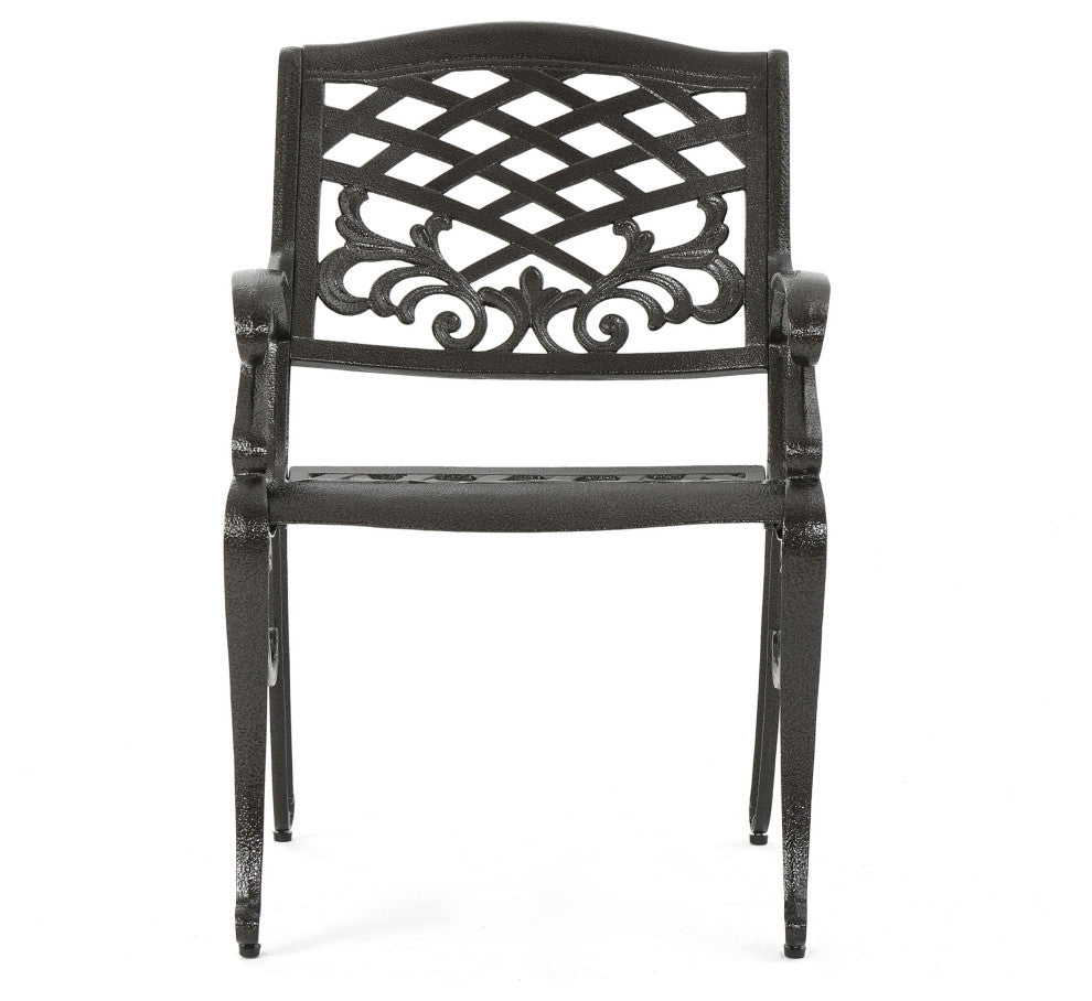 Covington Outdoor Cast Aluminum Dining Chairs, Set of 2