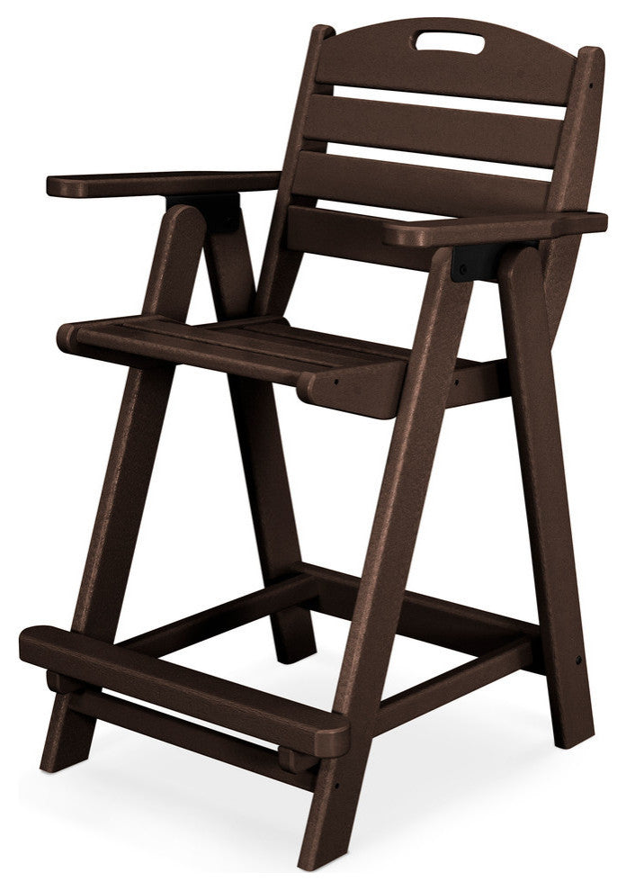 Polywood Nautical Counter Chair, Mahogany
