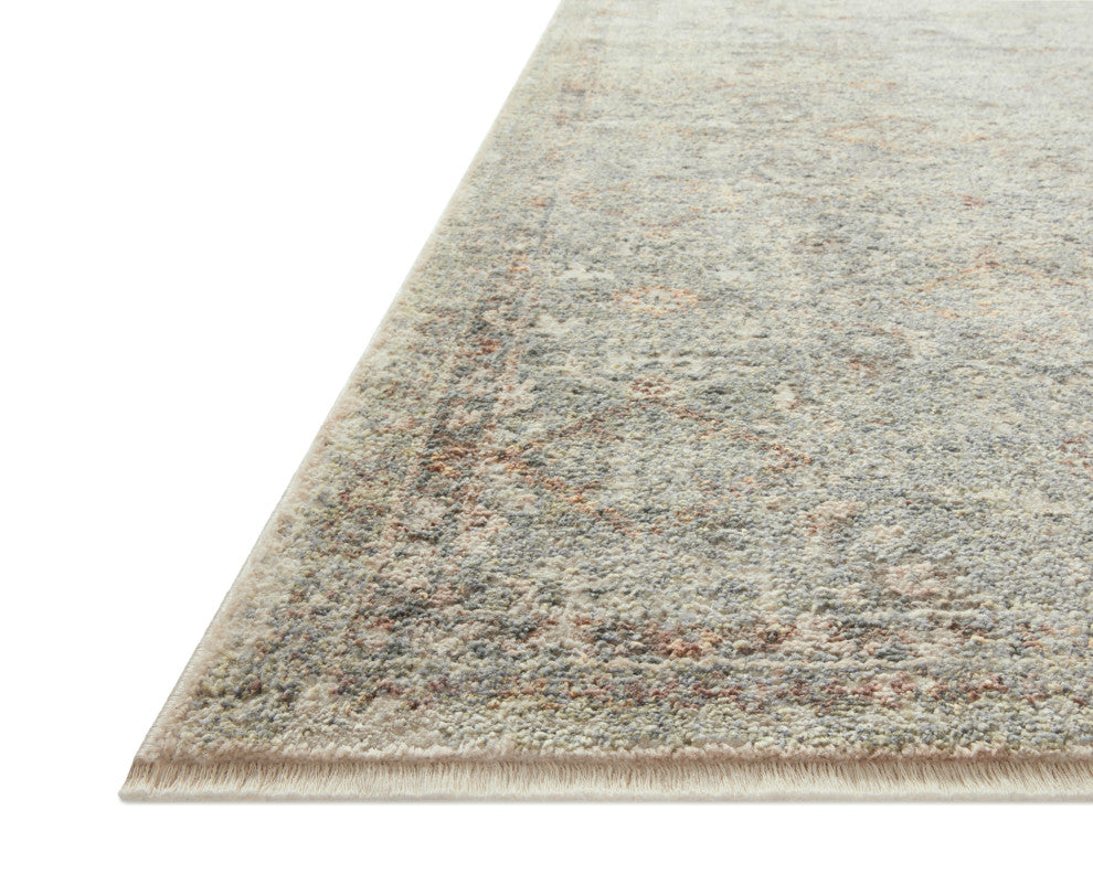 Loloi Sonnet Lagoon / Gold 7'-10" x 7'-10" Round Area Rug