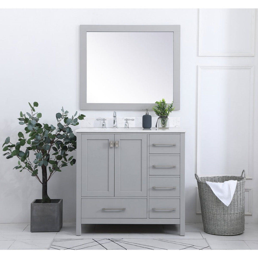 Elegant Decor Irene Bathroom Vanity Gray
