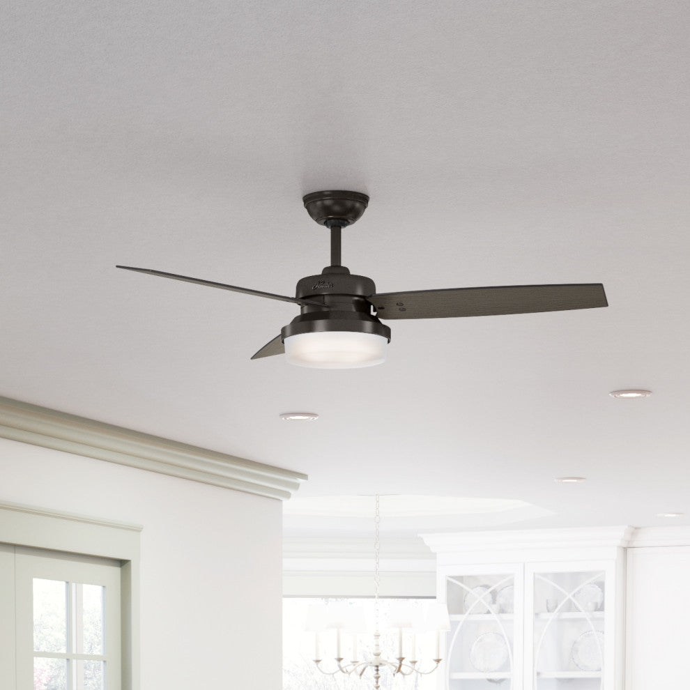 Hunter Fan Company Sentinel Premier Bronze Ceiling Fan With Light/Remote, 52"