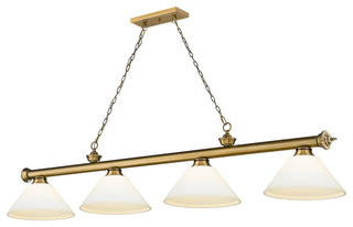 Zlite 2306-4RB-AMO14 4-Light Billiard, Matte Opal